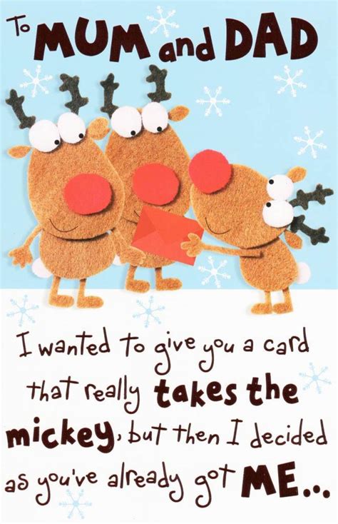 To Mum And Dad Funny Christmas Card Cards Love Kates