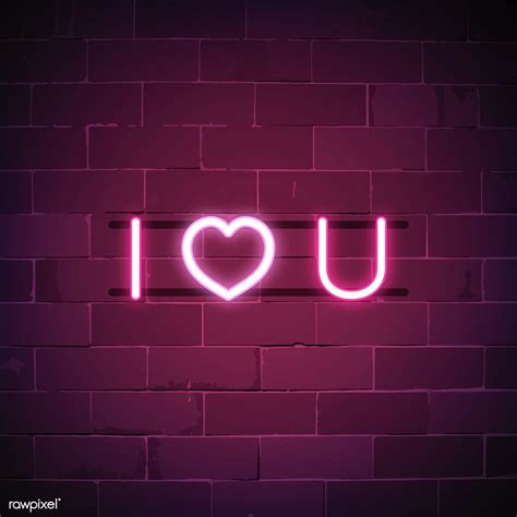 I love you neon sign vector | free image by rawpixel.com / NingZk V