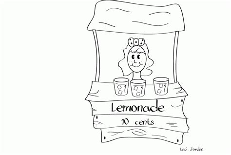Lemonade Stand Coloring Pages - Coloring Home