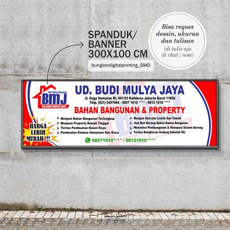 Spanduk Banner Toko Bahan Bangunan Property Lazada Indonesia