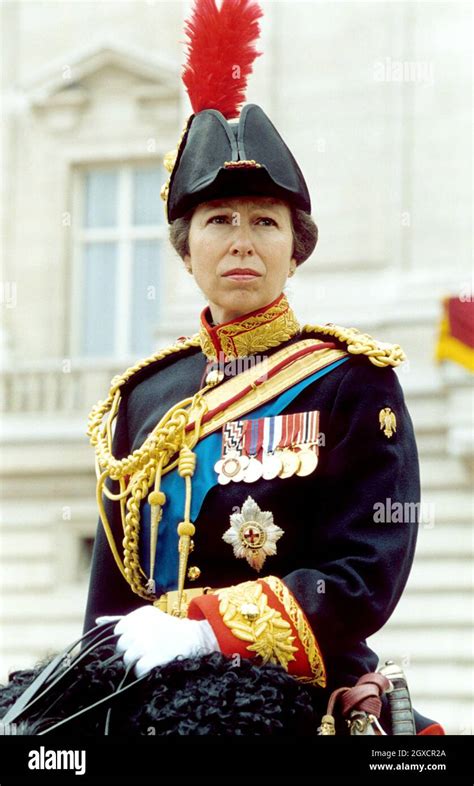 The Princess Royal Colonel The Blues And Royals During The Trooping