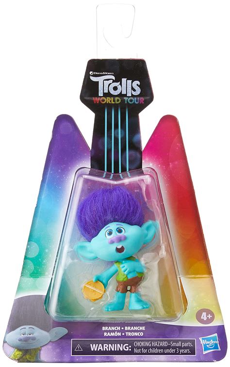 Buy Trolls Dreamworks World Tour Branch Collectible Doll With Tambourine Accessory Toy Figure