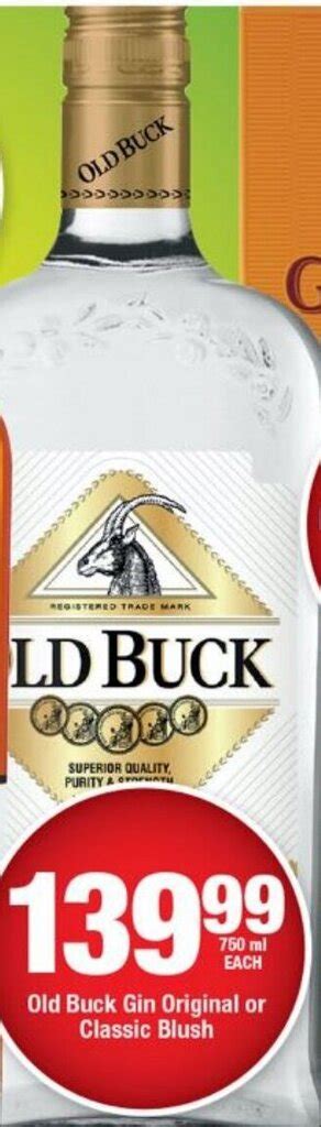 Old Buck Gin Original Or Classic Blush 750ml Each Offer At Ok Liquor
