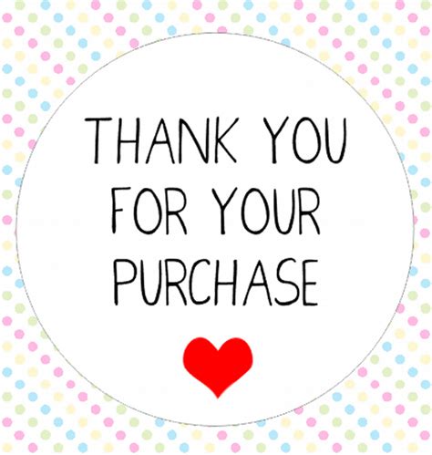Thanks for shopping/ for your order. 50x Thank You For Your Purchase Stickers Kiss C... - Folksy