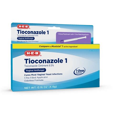 H E B Tioconazole 1 Vaginal Antifungal Shop Medicines And Treatments At