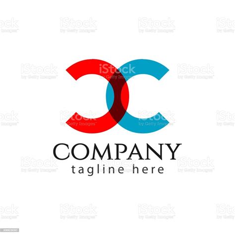 Cc Company Logo Letter Vector Template Design Illustration Stock