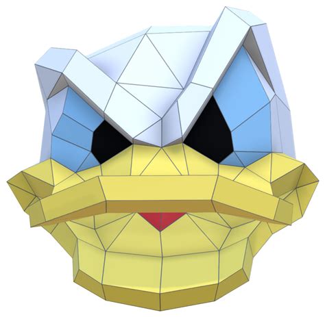 Donald Duck Mask Head 2 In 1 Trophy Disney Papercraft Etsy Paper