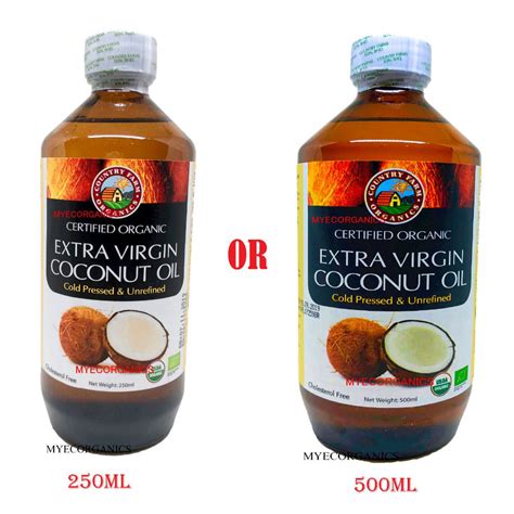 Country Farm Extra Virgin Coconut Oil 250ml Or 500ml Halal Shopee Malaysia