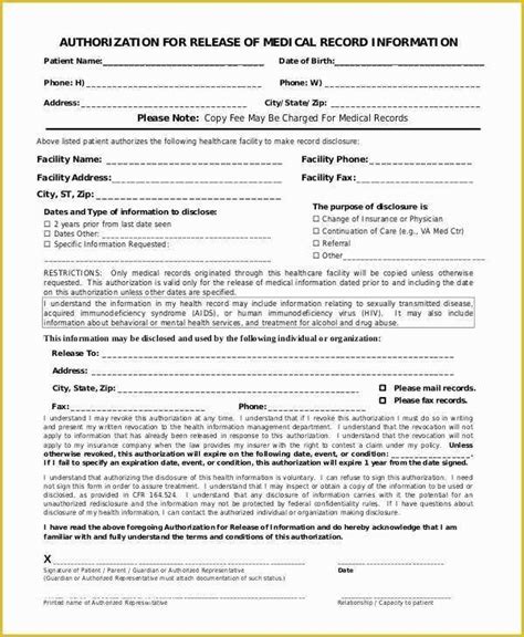 Medical Authorization Form Template Lovely Medical Consent Forms