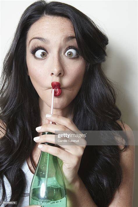 Young Woman Making Funny Face High Res Stock Photo Getty Images