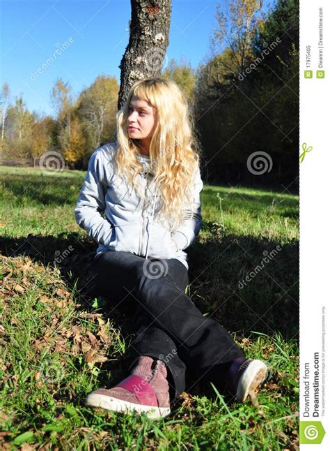Beautiful Girl Looking Side Stock Image Image Of Happy Outside 17975405