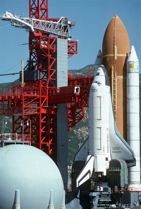 The Space Shuttle Enterprise Mated To An External Tank And Solid