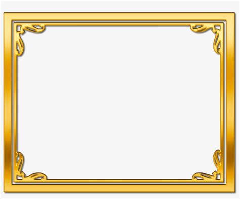 15 Gold Frame Border Png For Free On Mbtskoudsalg Gold Certificate