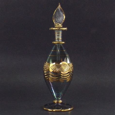 Blown Glass Perfume Bottle With Stopper Vintage Etsy