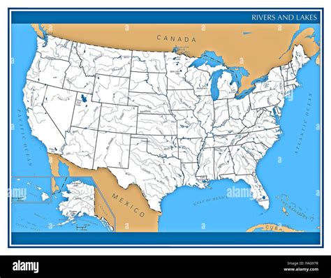 Map Of Usa Rivers And Lakes – Topographic Map of Usa with States