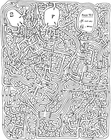 Printable Adult Coloring Pages Mazes