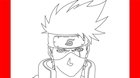 How To Draw Kakashi Hatake From Naruto Step By Step Drawing Youtube