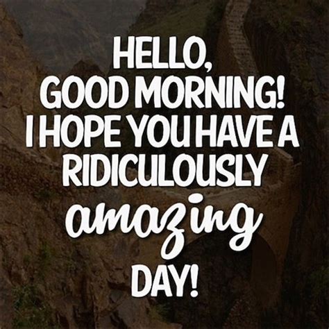 Have A Ridiculously Amazing Day Good Morning Good Morning Wishes
