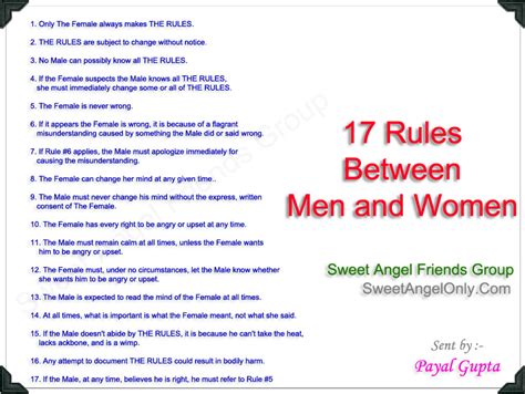 Rules For Men Women Quotes QuotesGram