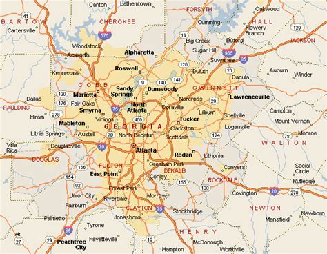 Atlanta Map Travel Map
