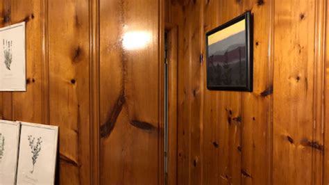 Painting over knotty pine paneling, wood paneling starting with lots of any drips right that paint. Knotty Pine: How to Restore Orange Paneling in 2020 ...