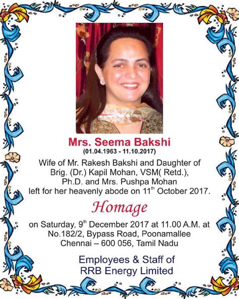 INSTANTLY BOOK OBITUARY NOTICES IN BANGALORE - Adinnewspaper Blog