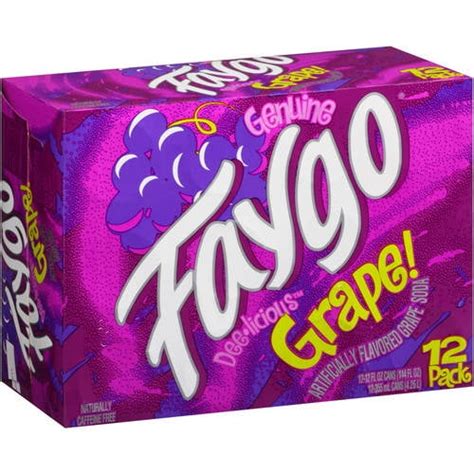 Faygo Grape Soda Pop 12 Fl Oz 12 Pack Cans