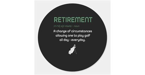 Funny Retirement Golf Retired Golfers T Classic Round Sticker Zazzle