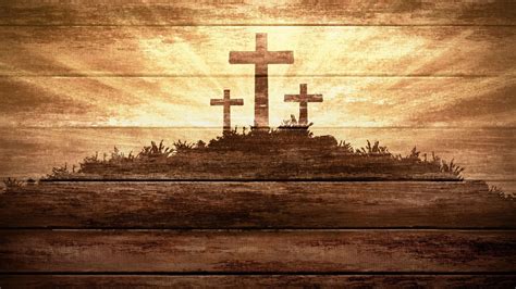Three Wooden Crosses With Background Of Sunlight Hd Cross Wallpapers