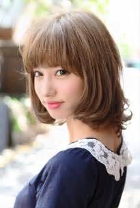 Cute Japanese Bob Hairstyle With Blunt Bangs Adorb Hair