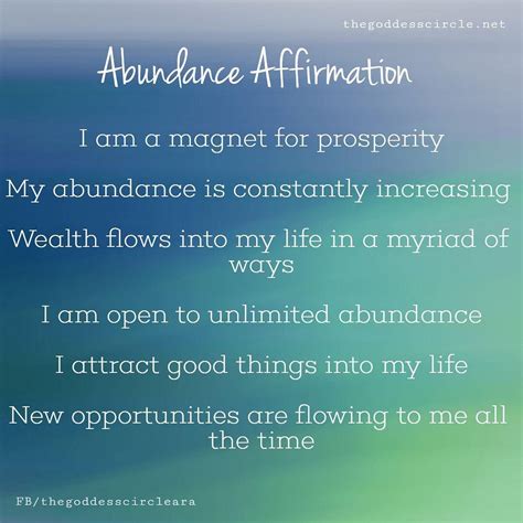 Abundance Affirmation I Am A Magnet For Prosperity My Abundance Is