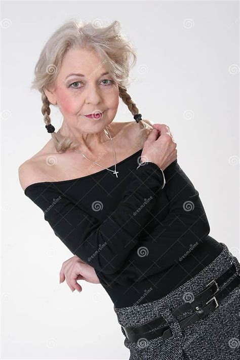 lovely mature lady stock image image of hair fashion 2401751