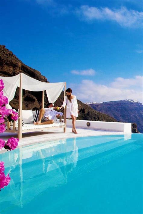 The privacy of this suite and the tranquility of its surrounding are perfect for time together with your special someone. Infinity Pool in Oia, Santorini. Can we be here right now ...
