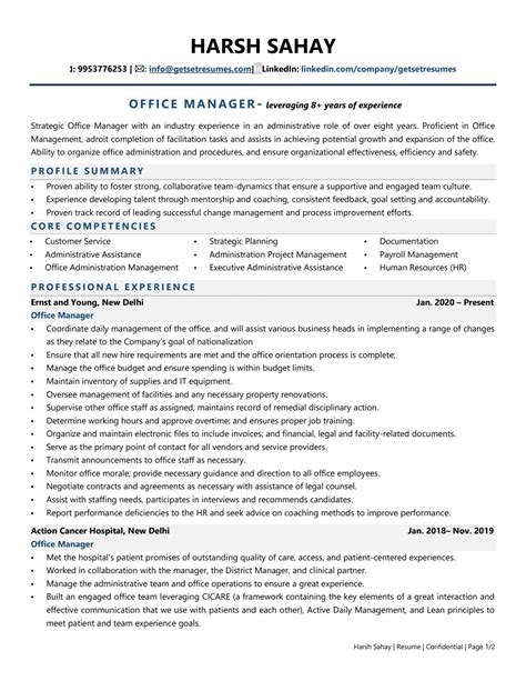 Office Manager Resume Examples And Template With Job Winning Tips