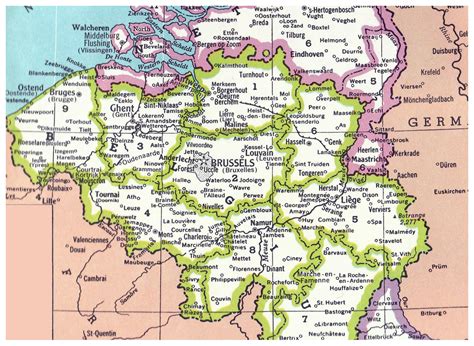 Belgium Highly Detailed Editable Political Map With L