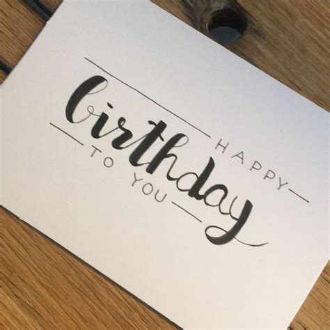 Handlettering Birthday Card Alles Gute Zum Geburtstag Kalligraphie Alles Gute Zum Geburtstag