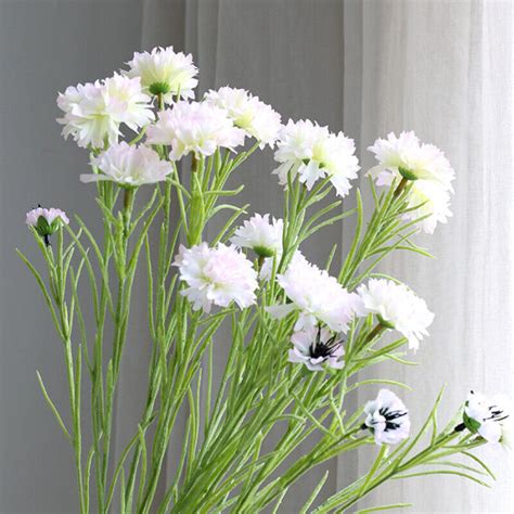 artificial silk cornflower flower branch fake chrysanthemum bouquet home decor ebay