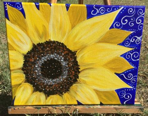 How To Paint A Sunflower Easy Acrylic Painting Step By Step