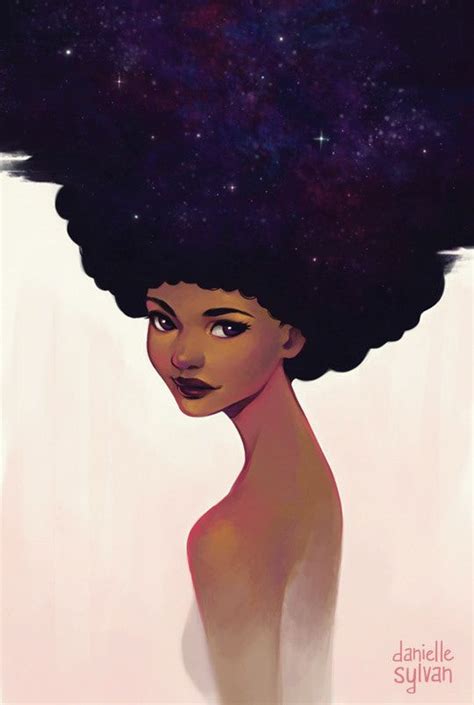 Danielle Sylvan Galaxy Hair Art Black Art
