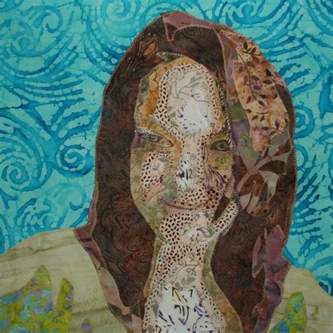 Art Quilt Portrait Textile Artist Maggie Dillon Street Portrait Self