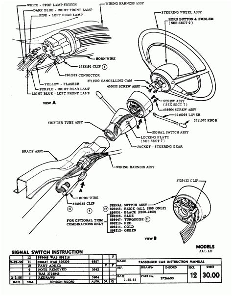 1998 Lincoln Town Car Steering Assembly Diagram
