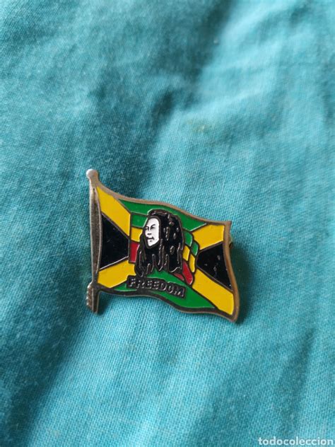 Pin Aguja Tipo Imperdible Bob Marley Bandera J Comprar Pins Antiguos