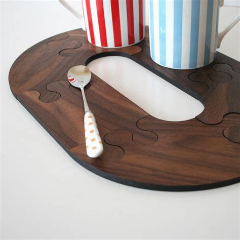 Walnut Wood Jigsaw Table Trivet By Wood Paper Scissors