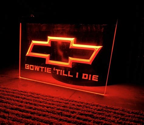 Chevrolet Bow Tie Led Neon Light Sign For Car Repair Service Bar Club