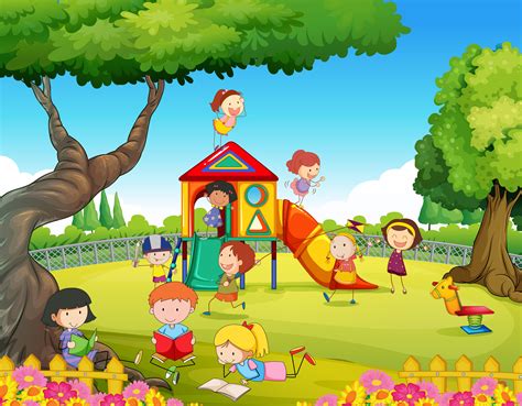 Kids Playing On Playground Clipart Library Of Clipart Playhouse Png