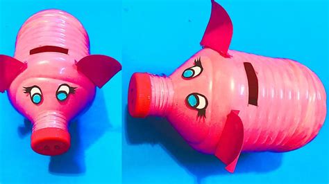 Best Out Of Waste Plastic Bottle Craft Idea Make Piggy Bank Using