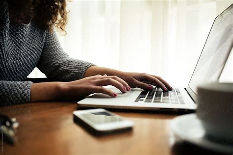 Woman Working On Her Laptop By Stocksy Contributor Lumina Stocksy