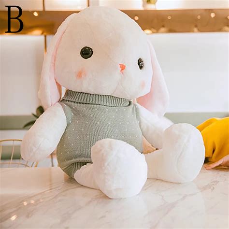 Bunny Rabbit Plush Toy Stuffed Animal Cute Plushie Doll Etsy