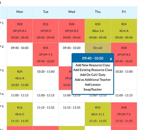 Manually Edit A Teachers Timetable During A School Year Read Time 2