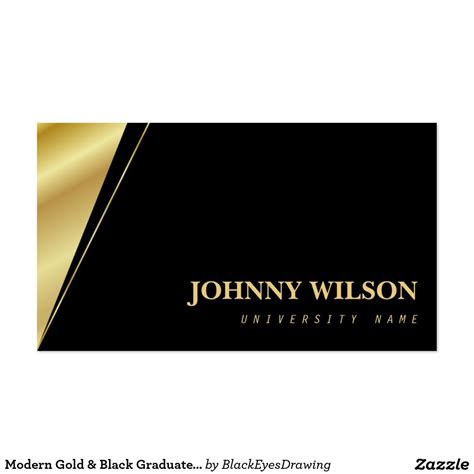 Studentbusinesscards.co is a tool to help college students market themselves to potential employers. Modern Gold & Black Graduate Student Business Card | Student business cards, Printing business ...